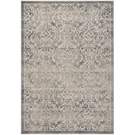Safavieh 3 x 5 ft. Brentwood 810G Power Loomed Rectangle Area Rug Light Grey & Blue BNT810G-3